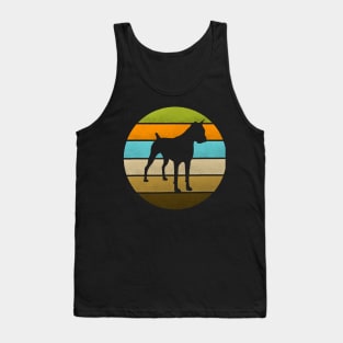 Boxer Dog Retro Vintage 70S Silhouette Tank Top